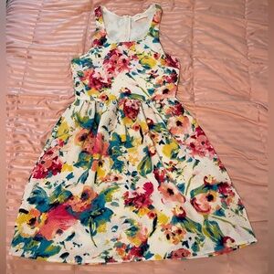 Everly vintage sleeveless floral print fit and flare textured dress. Size S.